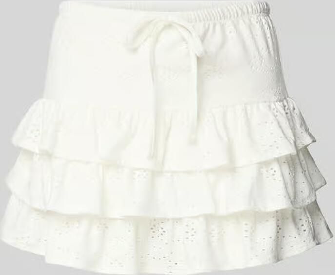 Only Licht uitlopend mini-skort met ajourwerk model 'SMILLA' - Foto 2
