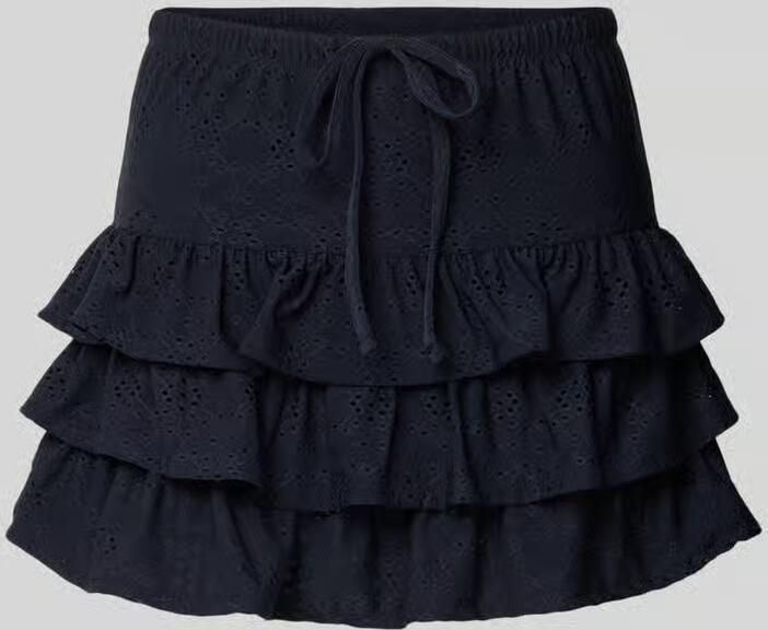 Only Licht uitlopend mini-skort met ajourwerk model 'SMILLA' - Foto 2