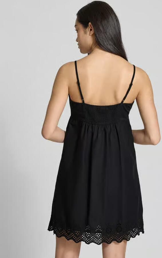 Only Licht uitlopende minijurk met broderie anglaise model 'LOU LIFE'