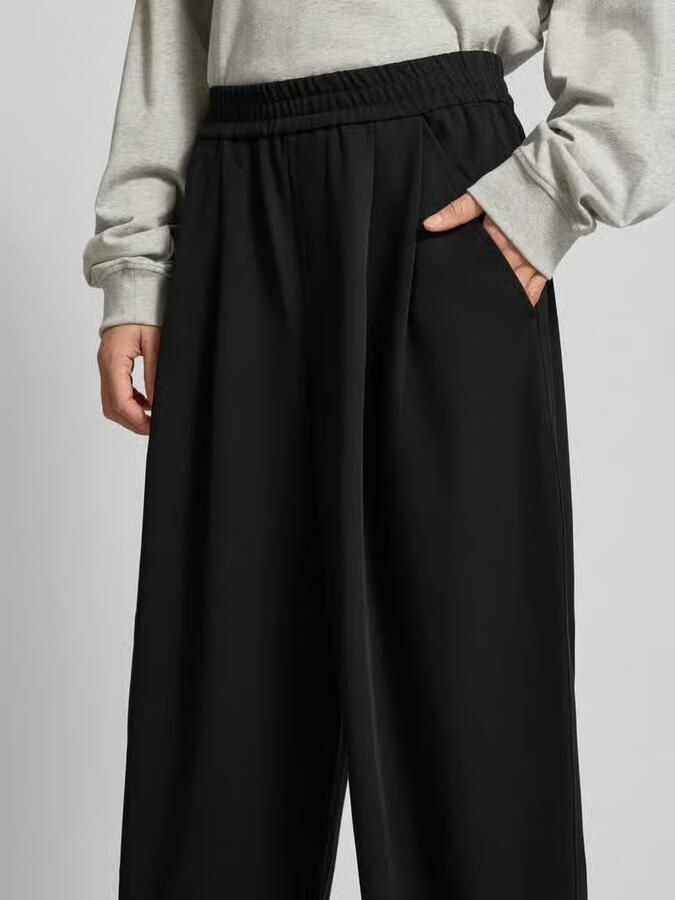 Only Loose fit bandplooibroek met viscose Model 'MARIELA LIFE'