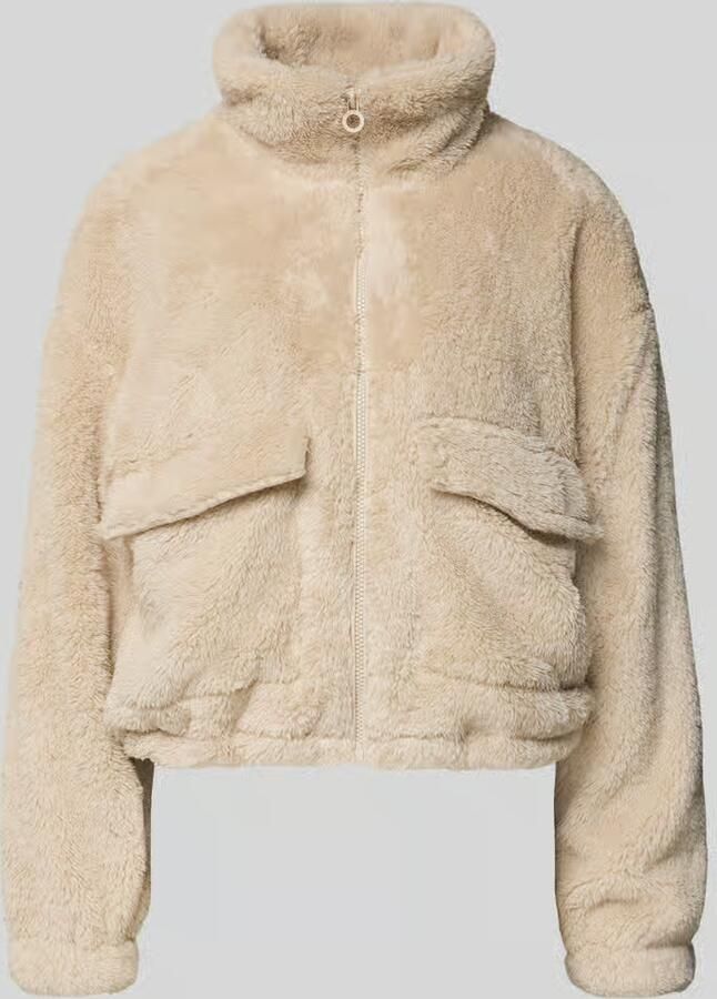 Only Loose fit fleecejack met opstaande kraag model 'ANNA CONTACT'