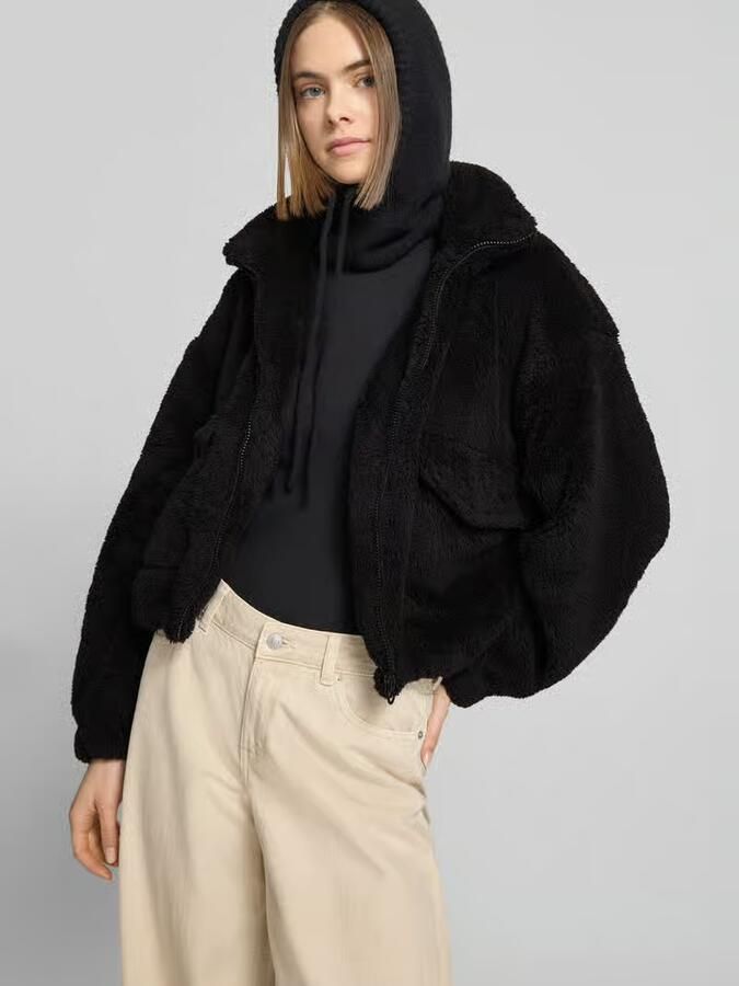 Only Loose fit fleecejack met opstaande kraag model 'ANNA CONTACT' - Foto 2