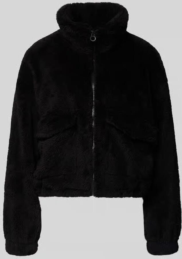 Only Loose fit fleecejack met opstaande kraag model 'ANNA CONTACT'