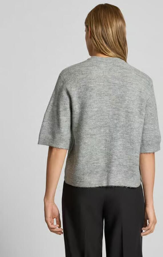 Only Regular fit gebreid jack met vetersluiting model 'SIMONI' - Foto 5