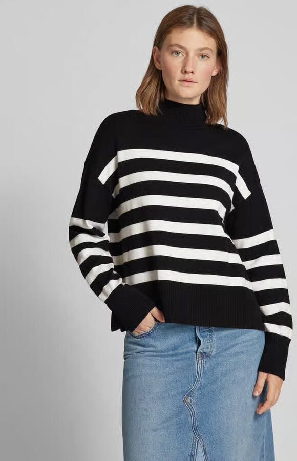 Only Loose fit gebreide pullover met opstaande kraag model 'BARIA' - Foto 4