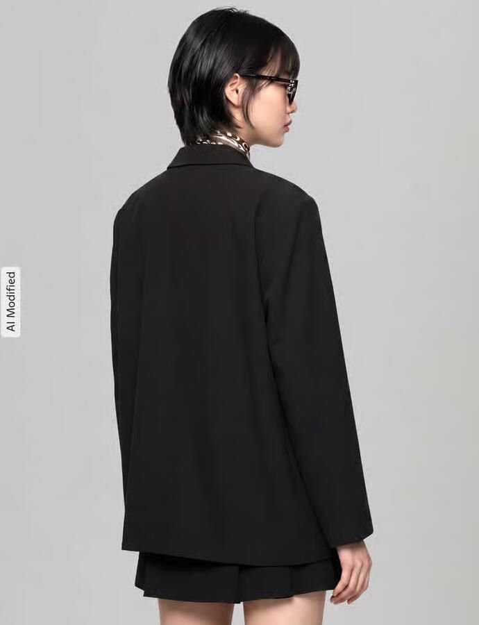 Only Loose fit lange blazer met reverskraag model 'NOELIA-YASMINE' - Foto 3