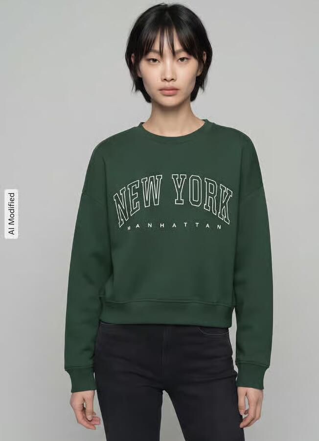 Only Loose fit sweatshirt van katoenmix model 'SWEAT' - Foto 6