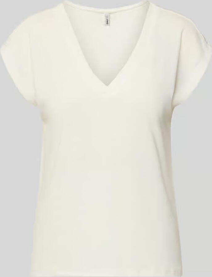 Only Shirt met V-hals ONLFREE S S MODAL V-NEC TOP BOX JRS NOOS - Foto 4
