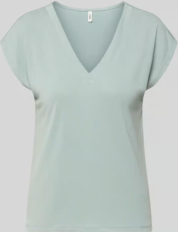 Only Shirt met V-hals ONLFREE S S MOD.V-NECK TOP JRS NOOS - Foto 5