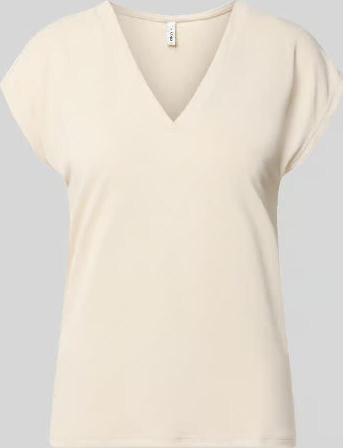 Only Shirt met V-hals ONLFREE S S MOD.V-NECK TOP JRS NOOS - Foto 5