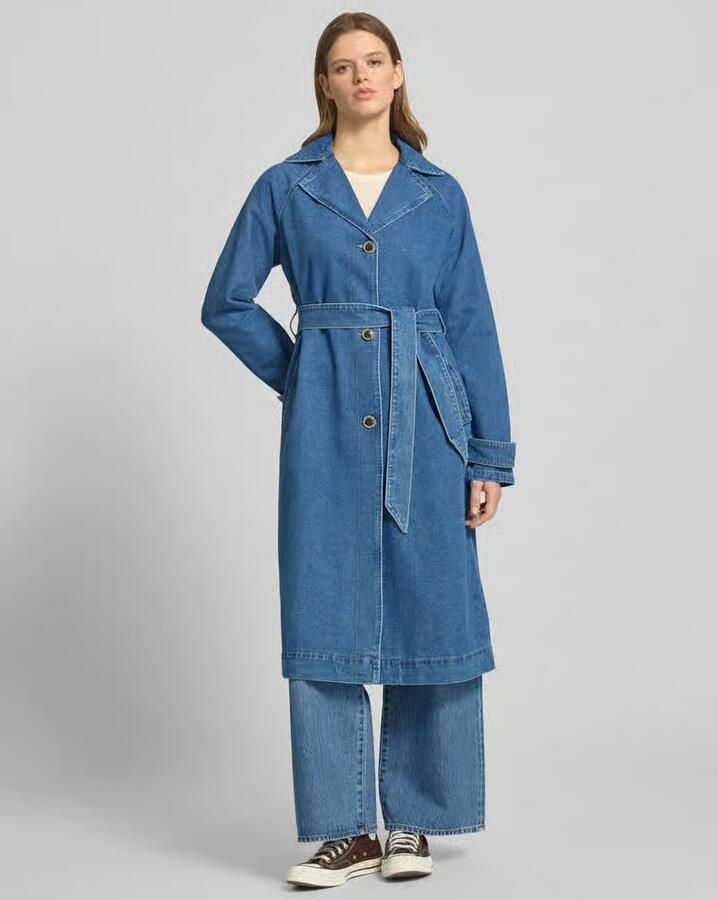 Only Lange oversized jeansjas van katoenmix model 'MALOU' - Foto 5