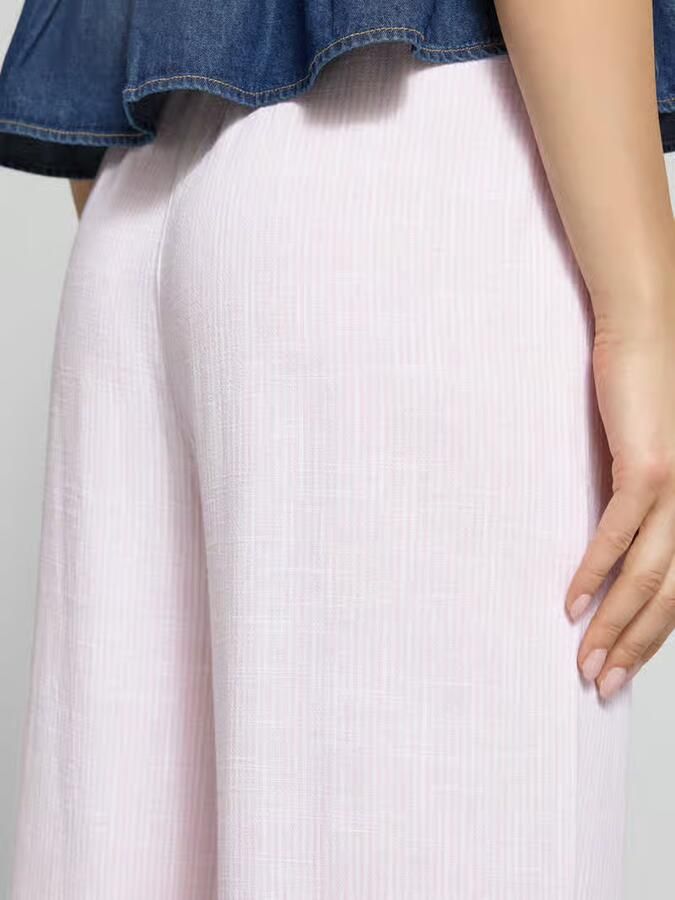 Only loose fit wijdte broek van mix van viscose en linnen model 'SIESTA'