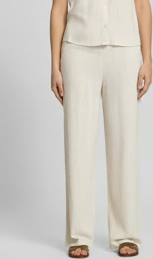 Only loose fit wijdte broek van mix van viscose en linnen model 'SIESTA' - Foto 10