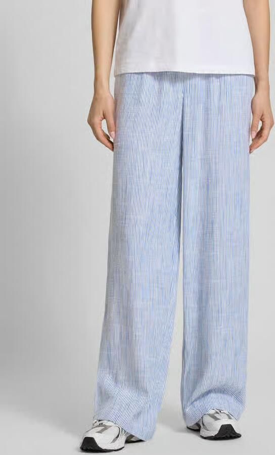 Only loose fit wijdte broek van mix van viscose en linnen model 'SIESTA' - Foto 3