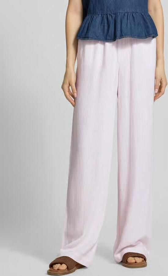 Only loose fit wijdte broek van mix van viscose en linnen model 'SIESTA' - Foto 2