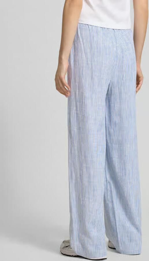 Only loose fit wijdte broek van mix van viscose en linnen model 'SIESTA' - Foto 4