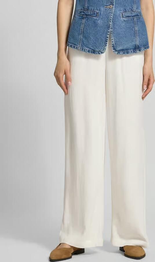 Only loose fit wijdte broek van mix van viscose en linnen model 'SIESTA' - Foto 3