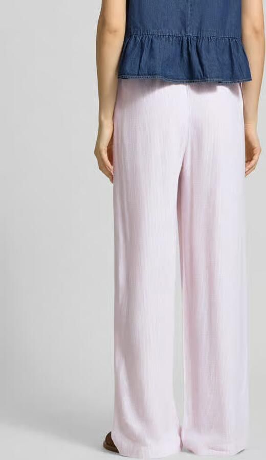 Only loose fit wijdte broek van mix van viscose en linnen model 'SIESTA' - Foto 3