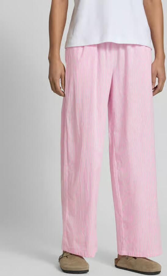 Only Regular fit wijde broek met all-over motief model 'AUGUSTA' - Foto 3