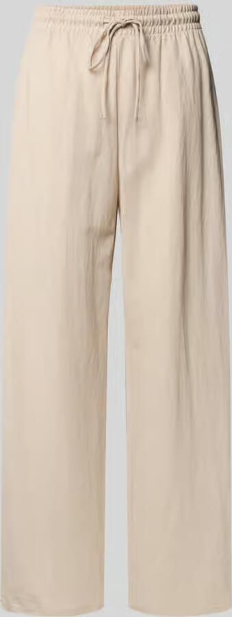 Only Wide leg stoffen broek met elastische band model 'JANY' - Foto 3