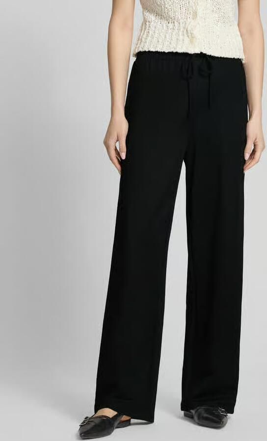 Only Wide leg stoffen broek met elastische band model 'JANY' - Foto 3