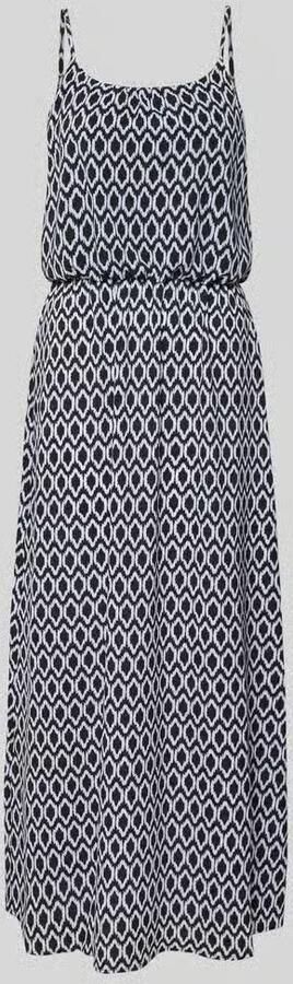 ONLY maxi jurk ONLWINNER met all over print en plooien zwart wit - Foto 2