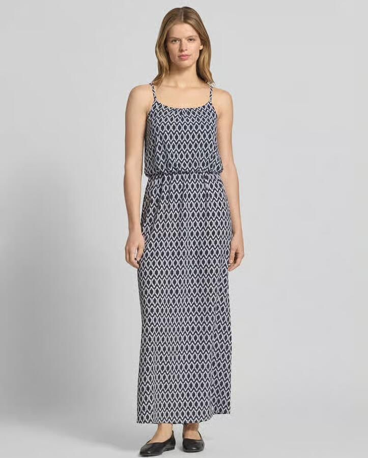 ONLY maxi jurk ONLWINNER met all over print en plooien zwart wit - Foto 6