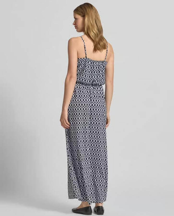 ONLY maxi jurk ONLWINNER met all over print en plooien zwart wit - Foto 5