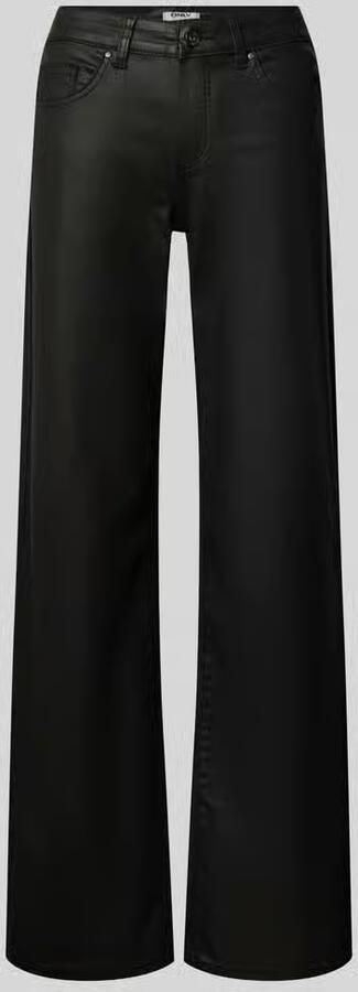 Only Mid waist leren broek van modalmix model 'BLUSH'