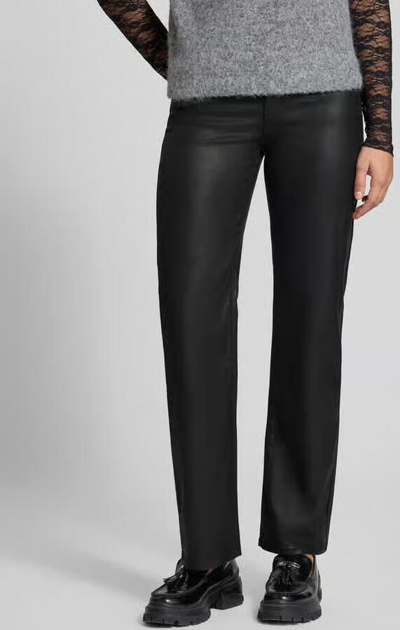 Only Mid waist leren broek van modalmix model 'BLUSH' - Foto 2
