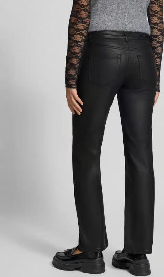 Only Mid waist leren broek van modalmix model 'BLUSH' - Foto 3