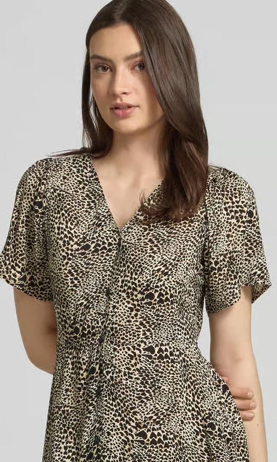 Only Regular fit mini-jurk van pure viscose model 'EVIDA' - Foto 9