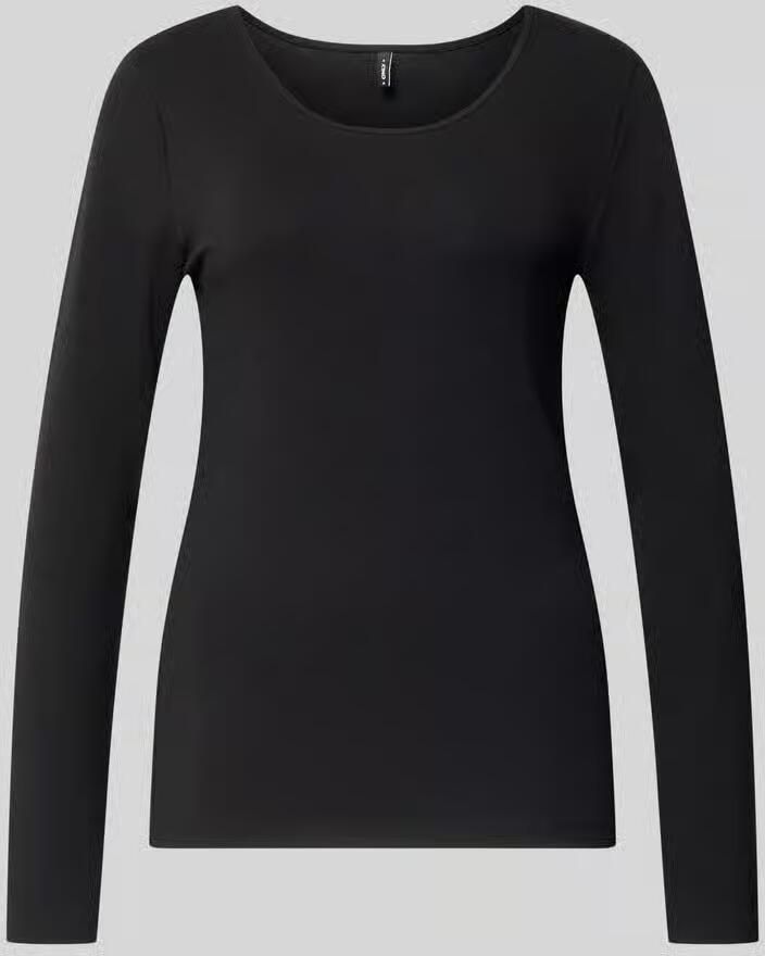 Only Zwart T-shirt met Lange Mouwen en Ronde Hals Black Dames - Foto 3