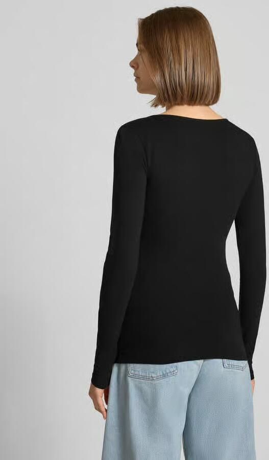 Only Zwart T-shirt met Lange Mouwen en Ronde Hals Black Dames - Foto 9