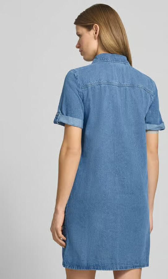 Only Jeans jurk ONLLISA – Denimjurk met knoopsluiting en borstzakken modieus denim regular fit katoenmix overhemdkraag