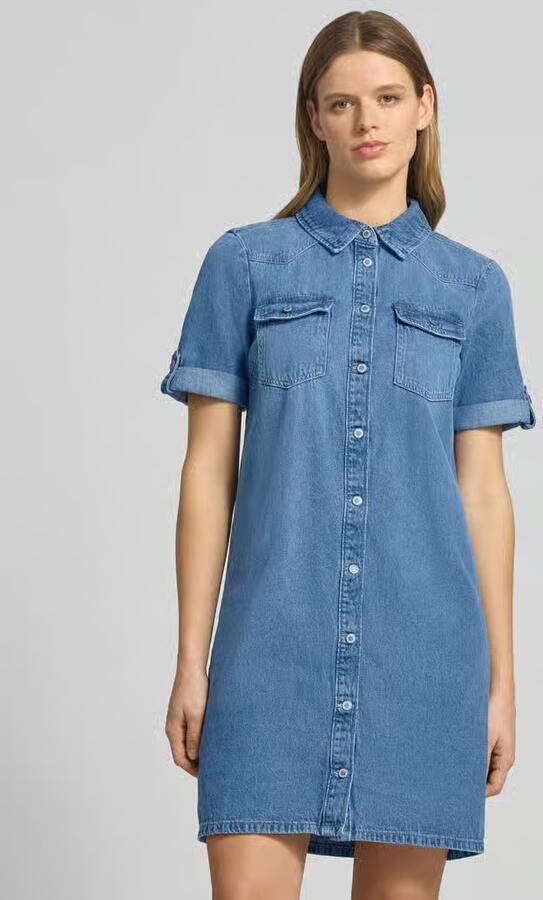Only Jeans jurk ONLLISA – Denimjurk met knoopsluiting en borstzakken modieus denim regular fit katoenmix overhemdkraag - Foto 8