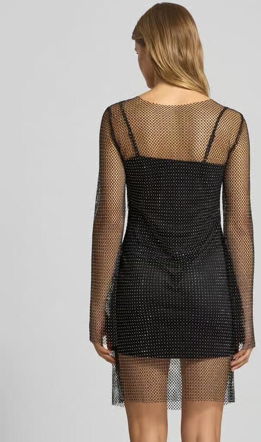 Only Nauwsluitende vrijetijdsjurk in mesh look model 'TORVI'