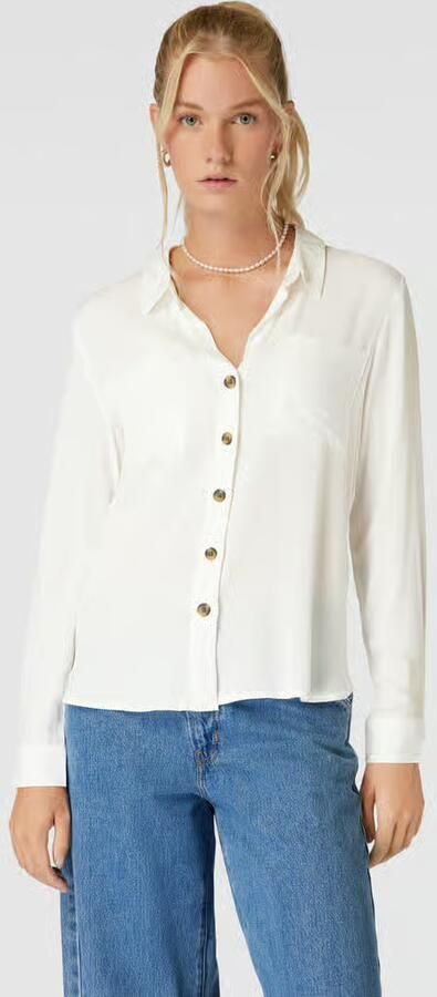 Only Overhemdblouse van viscose met verlengd rugpand model 'YASMIN' - Foto 8