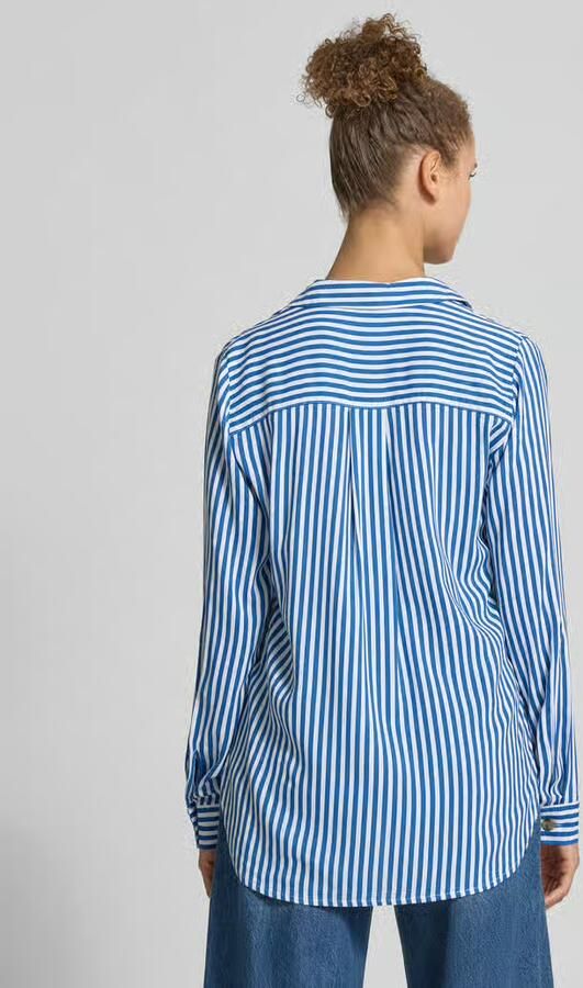 Only Overhemdblouse van viscose met verlengde rug Model 'YASMIN'