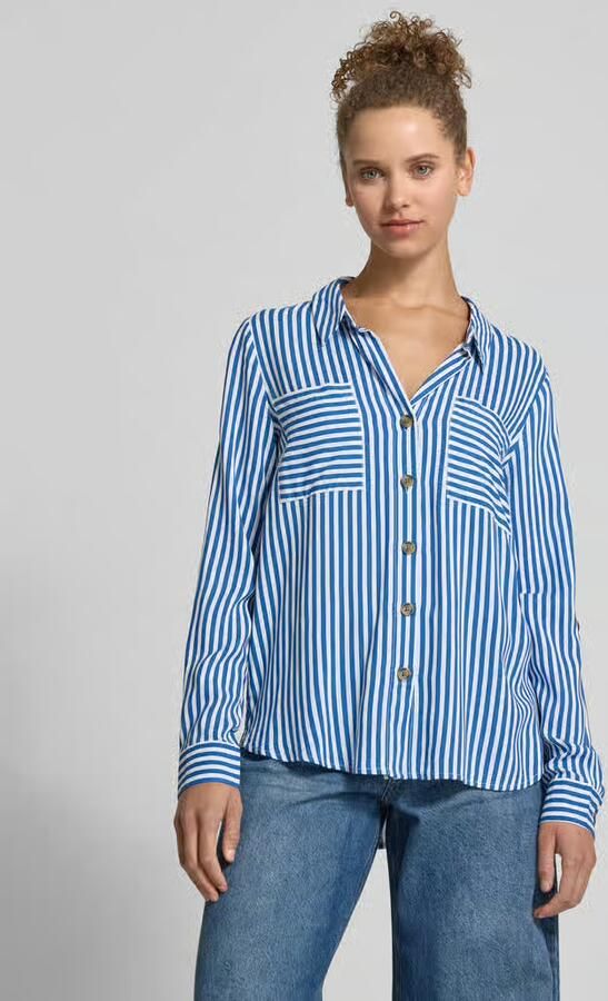 Only Overhemdblouse van viscose met verlengde rug Model 'YASMIN' - Foto 8