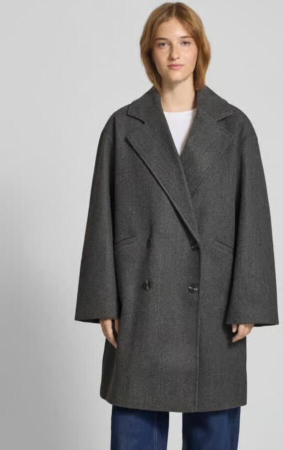 Only Oversized lange jas met reverskraag model 'BLAKE' - Foto 2
