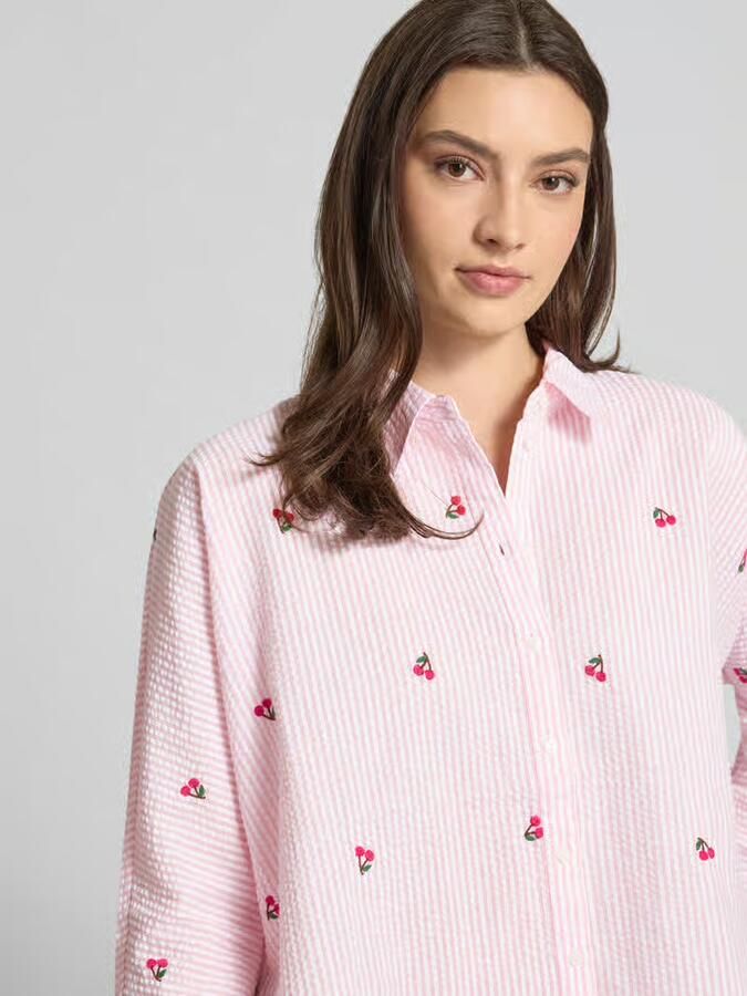 Only Oversized overhemdblouse van puur katoen model 'NEW LINA GRACE'