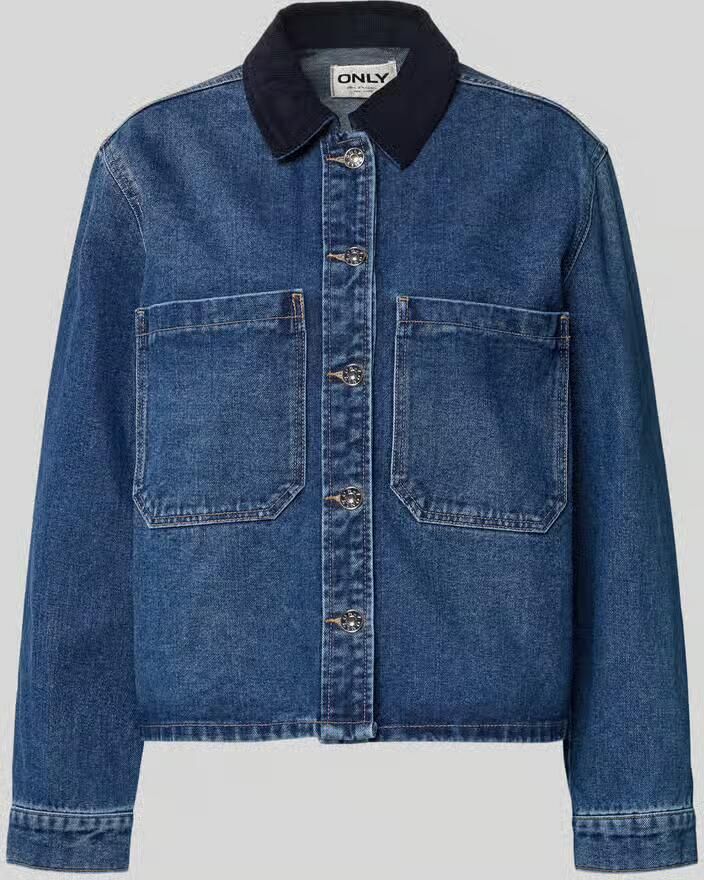 Only Oversized spijkerjack van katoenmix model 'CASSIE'