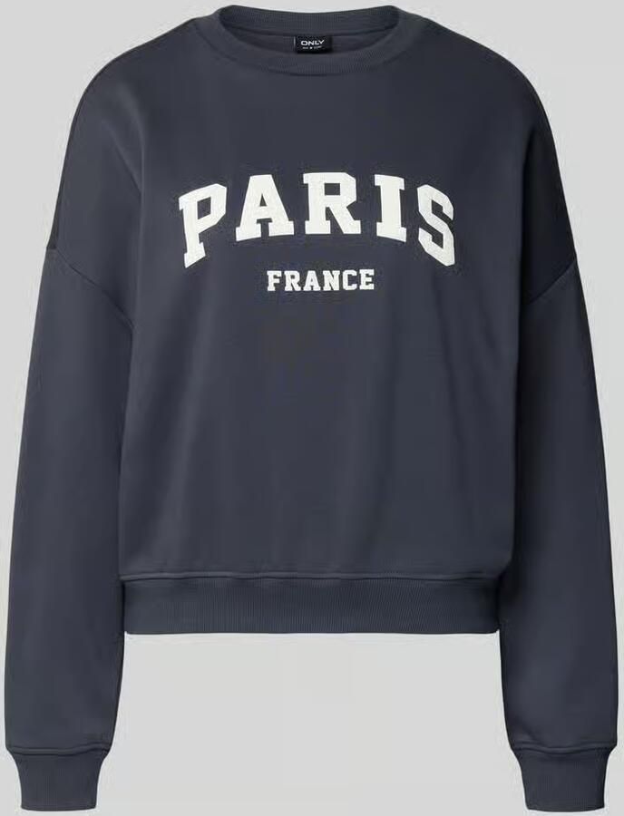Only Oversized sweatshirt van katoenmix model 'SWEAT LIFE' - Foto 3