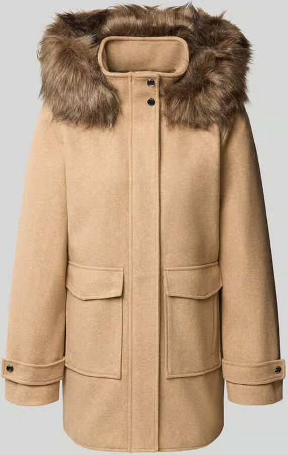 Only parka met capuchon van imitatiebont