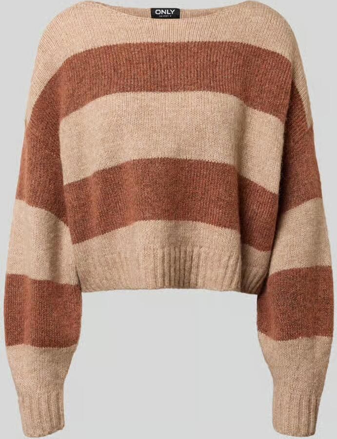 Only Gestreepte Bruine Gebreide Kleding voor Vrouwen Brown Dames