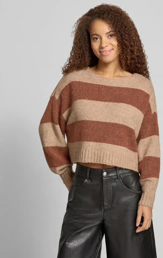Only Gestreepte Bruine Gebreide Kleding voor Vrouwen Brown Dames - Foto 2