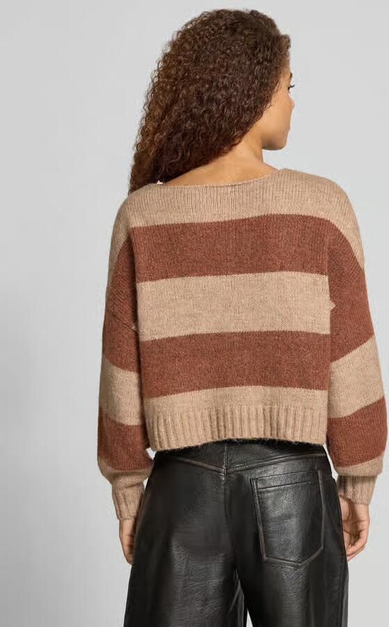 Only Gestreepte Bruine Gebreide Kleding voor Vrouwen Brown Dames - Foto 3