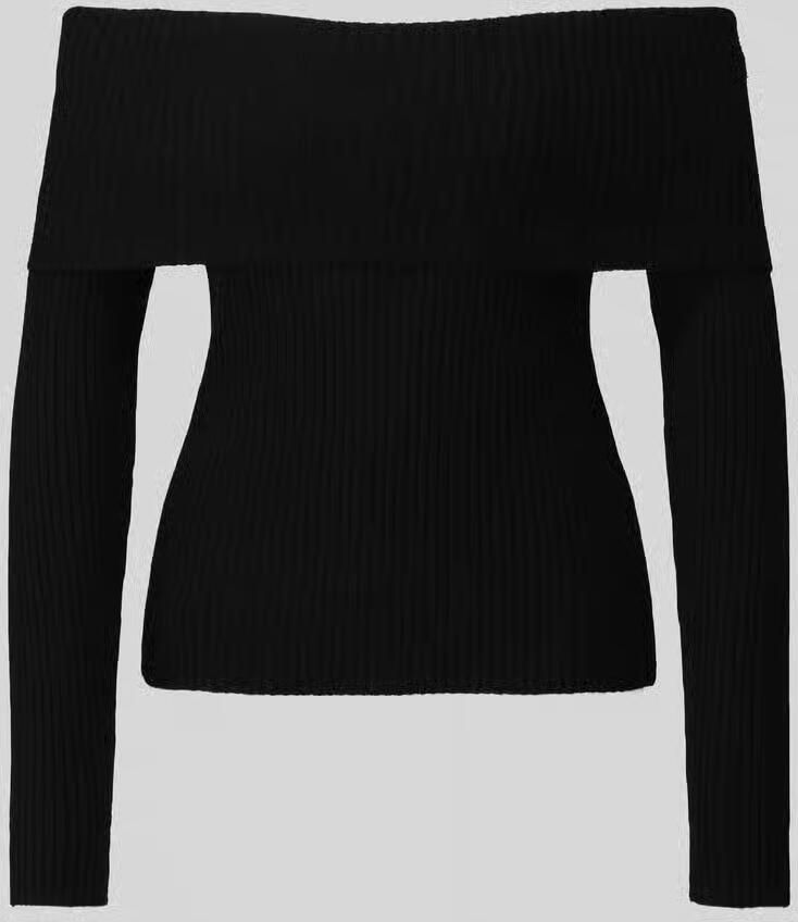 Only Slim fit gebreide pullover met off shoulder-mouwen model 'KATIA'