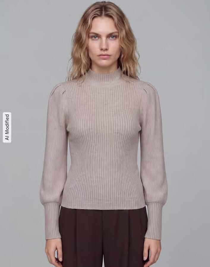 Only Regular fit gebreide pullover van viscosemix model 'KATIA' - Foto 4